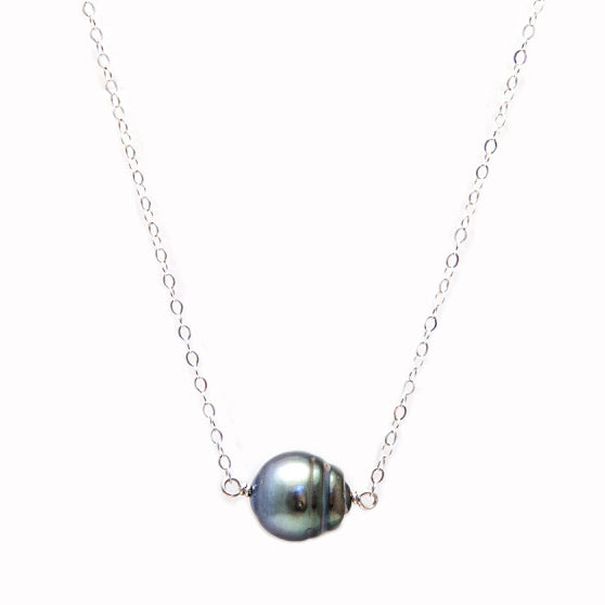 Amazon.com: mihiarii 12MM Tahitian Black Pearl Necklace 10K Solid White  Gold Moissanite Pendant Tahiti Pearl Necklaces Birthday Anniversary Mothers  Day Valentines Day Christmas Gifts for Mom Her Women : Clothing, Shoes &